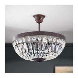 Lustră de cristal pe tijă Orion DL 7-487/3 ARILA 3xE14/40W/230V d. 40 cm maro/patină imagine