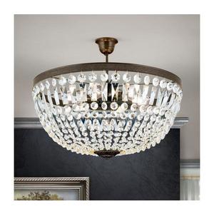 Lustră de cristal pe tijă Orion DL 7-542/6 ARILA 6xE27/60W/230V d. 60 cm maro/patină imagine