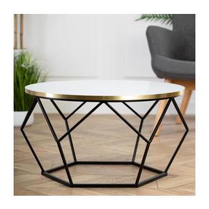 Măsuță de cafea DIAMOND 40x70 cm auriu/negru/alb imagine