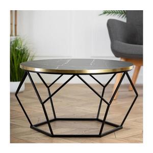 Măsuță de cafea DIAMOND 40x70 cm negru/auriu imagine