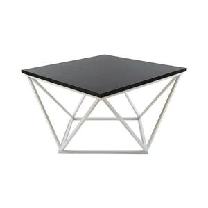 Măsuță de cafea CURVED 60x60 cm alb/negru imagine