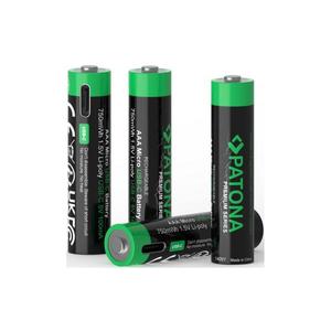 SET 4x acumulator PATONA AAA/LR03 Li-Pol 500mAh 1, 5V cu încărcare USB-C imagine