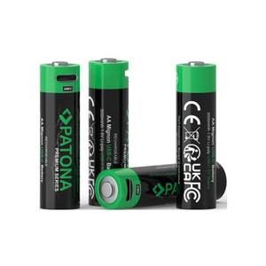 SET 4x acumulator PATONA AA/LR06 Li-Pol 2000mAh 1, 5V cu încărcare USB-C imagine