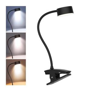 Lampă LED flexibilă cu clemă WO3001-B LED/2W/5V 3000/4000/6500K negru imagine