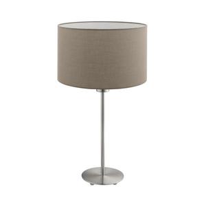 Lampă LED de masă Eglo TUNJA 1xE27/60W/230V 38, 5 cm crom mat/taupe imagine