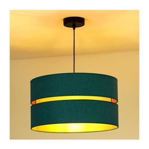Lustră pe cablu DUO 1xE27/15W/230V d. 40 cm turcoaz/auriu imagine