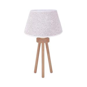 Lampă de masă BOUCLE 1xE27/15W/230V d. 28 cm alb/lemn imagine