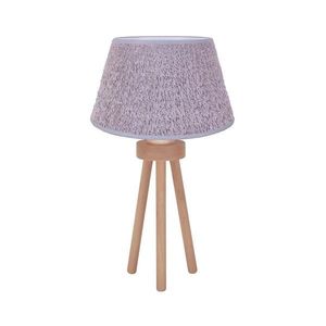 Lampă de masă BOUCLE 1xE27/15W/230V d. 28 cm gri/lemn imagine