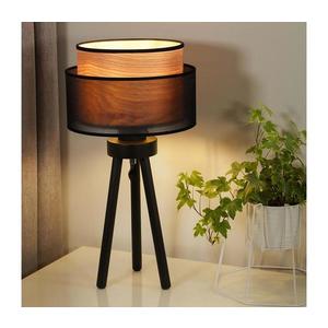 Lampă de masă WOOD BOHO 1xE27/15W/230V d. 25 cm negru/bej imagine