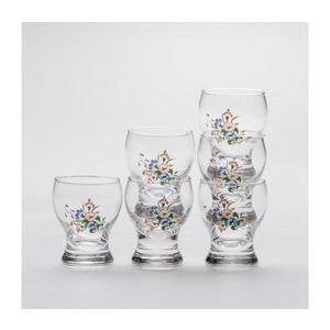 Set transparent 6x pahar pentru lichior, model floral nr. 3 imagine