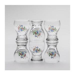 Set transparent 6x pahar pentru lichior, model floral nr. 4 imagine