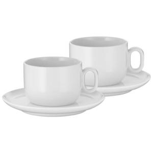 SET 2x ceașcă cu farfurioară pentru cappuccino WMF BARISTA 160 ml alb imagine