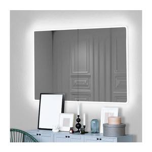 Oglindă LED de perete cu retroiluminare RECTANGULAR 80x60 cm alb imagine