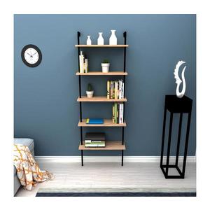 Bibliotecă TEOS 165x60 cm negru/pin atlantic imagine