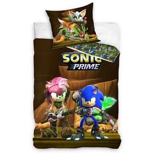 Lenjerie de pat pentru copii Hedgehog Sonic și AmyRose , 140 x 200 cm, 70 x 90 cm imagine