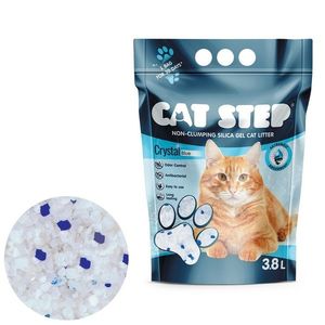 Gunoi pentru pisici cu gel de siliciu Cat StepCrystal Blue 1, 67 kg, 3, 8 l imagine