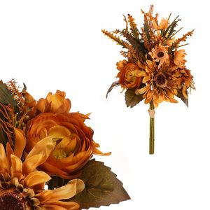 Buchet artificial Flori de toamnă galben, 34 cm imagine