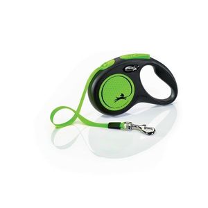 Flexi Lesă autoretractabilă New Neon S, 5 m, 15kg, verde imagine