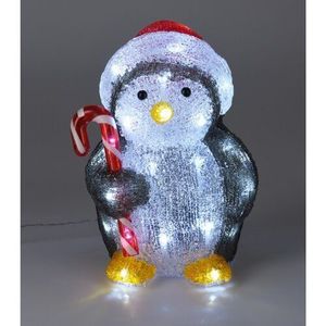 Decorațiuni de Crăciun LED Pinguin bomboane, 24 cm imagine