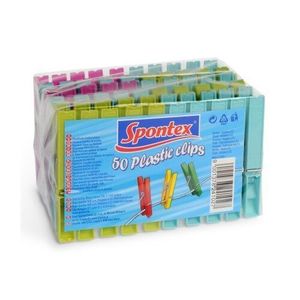 Cleme de rufe din plastic Spontex , 50 buc imagine