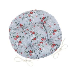 Pernă de scaun Bellatex DITA rotundă matlasată Floare gri, 40 cm imagine