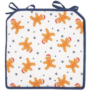 Pernă de scaun Home Elements Gingerbread alb, 40 x 40 cm imagine