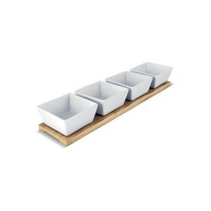 Set de servire 5 piese Lamart LT9020 Bamboo, 38 x9 cm imagine