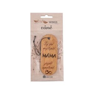 InDecor Parfum auto lemn You're the best mum, 8 x17 cm imagine