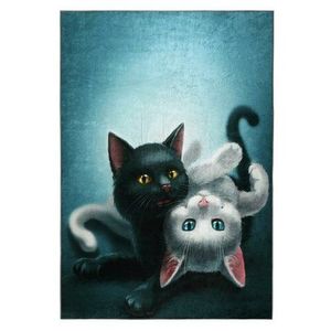 Covor pentru copii Bellatex Cat turquoise , 100 x150 cm imagine