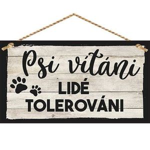 Tablou decorativ Bohemia Gifts - Câinii sunt bineveniți imagine