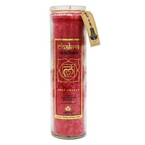 Lumânare parfumată înaltă Arome Chakra Încredere, parfum trandafir și vanilie, 320 g imagine