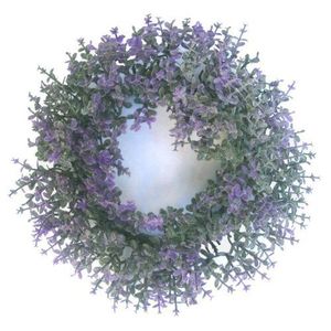 Coroniță artificială Buxus violet, diametru 16 cm imagine