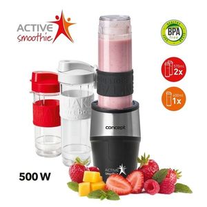 Smoothie maker Concept SM3385 ActiveSmoothie 500 W negru 2 x 570 ml + 400 ml, negru imagine