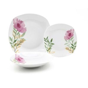 Set de masă Home Elements 18 piese Pink Poppy imagine