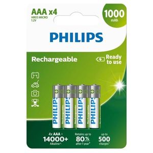 Baterii reîncărcabile Philips AAA 1, 2 V, 4 buc imagine