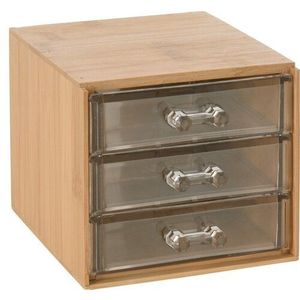 Organizator cosmetice Eleganza Bamboo, 15, 2 x 10, 3x 12, 2 cm imagine