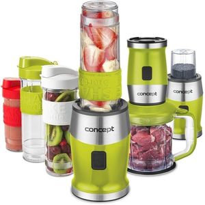 Blender multifuncțional Concept SM3393 Fresh&Nutri, 700 W + 2 x 570 ml + 400 ml, verde, verde imagine