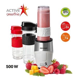 Smoothie maker Concept SM3380 Active Smoothie500 W alb 2 x 570 ml + 400 ml, alb imagine