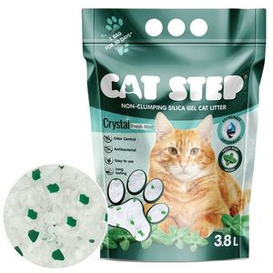 Gunoi pentru pisici cu gel de siliciu Cat StepCrystal Fresh Mint 1, 67 kg, 3, 8 l imagine