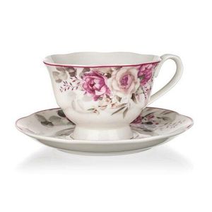 Banchet Ceașcă ceramică cu farfurioară Rose 220 ml imagine