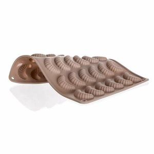 Formă cornulețe Banquet Silicone Culinaria , 35 x25 x 1, 3 cm, maro imagine