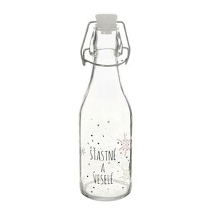 Orion Sticlă cu închidere cu clip Flake roșu, 0, 29l, 290 ml imagine