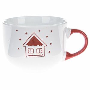 Cană ceramică de Crăciun Snowy cottage albă, 500 ml imagine