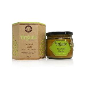 Lumânare organică Patchouli Vanilie 200 g însticlă de chihlimbar imagine