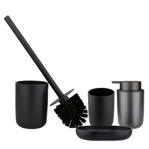 Set de baie Altom Bamboo 4 buc., negru imagine