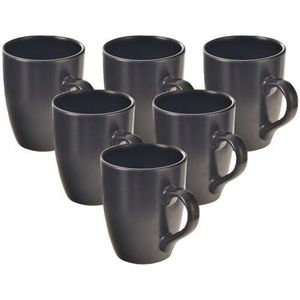 Set căni ceramice Orion Alfa 0, 4 l, negru, 6 buc. imagine