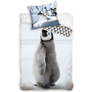 Lenjerie de pat din bumbac Little Penguin , 140 x200 cm, 70 x 90 cm imagine