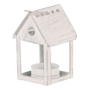 Alfalfa Birdhouse metalic, alb, 11 cm imagine