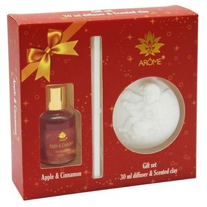 Set cadou cu difuzor 30 ml și argilă parfumată Arome, Apple and Cinnamon imagine