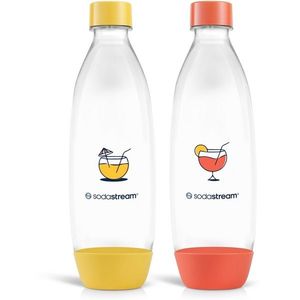 Sticlă Sodastream Fuse Orange/Yellow 2x 1 l, lavabilă în mașina de spălat vase imagine